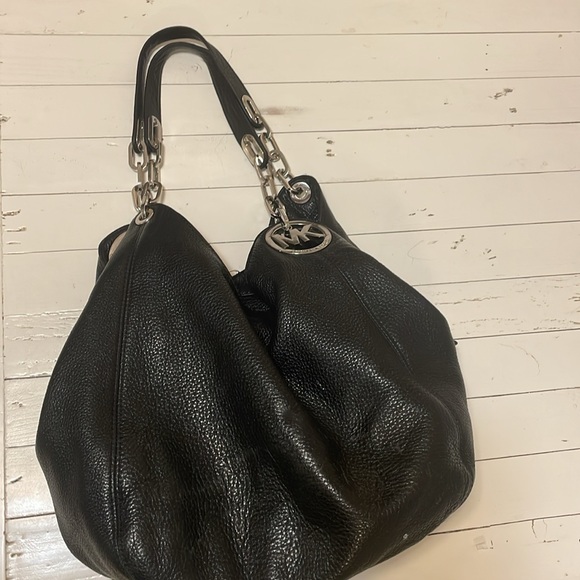 EUC MK Black Leather Hobo - Picture 4 of 13